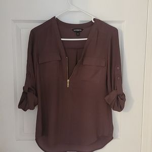 Half-zip blouse from express